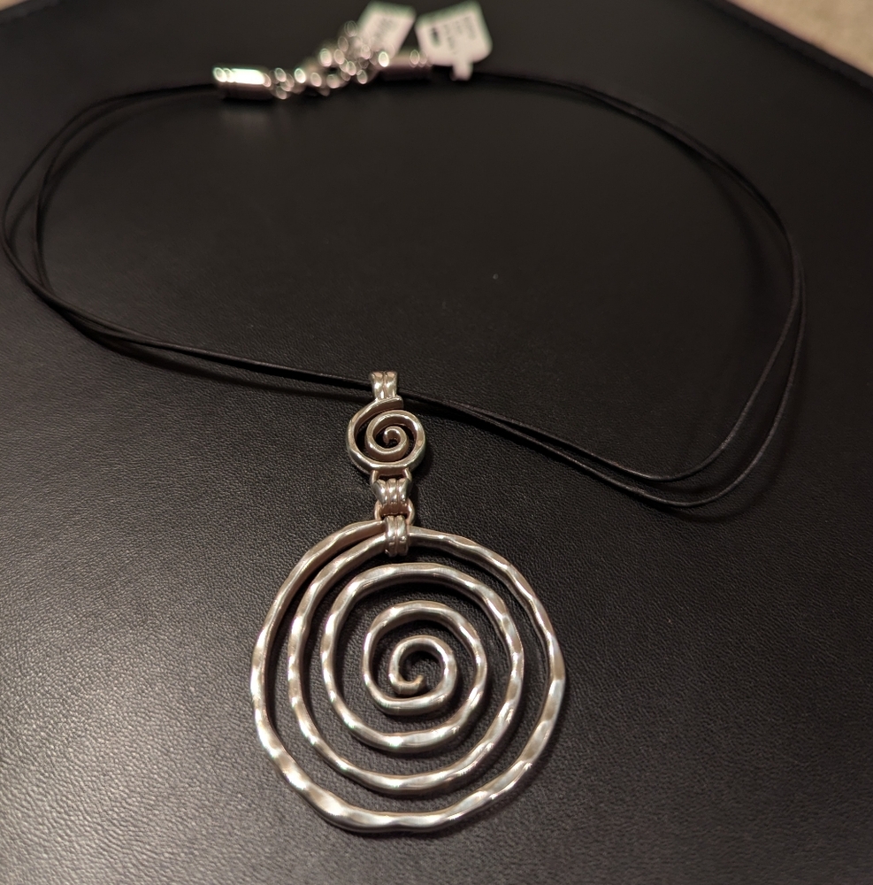 Brighton Silver Spiral Pendant Necklace